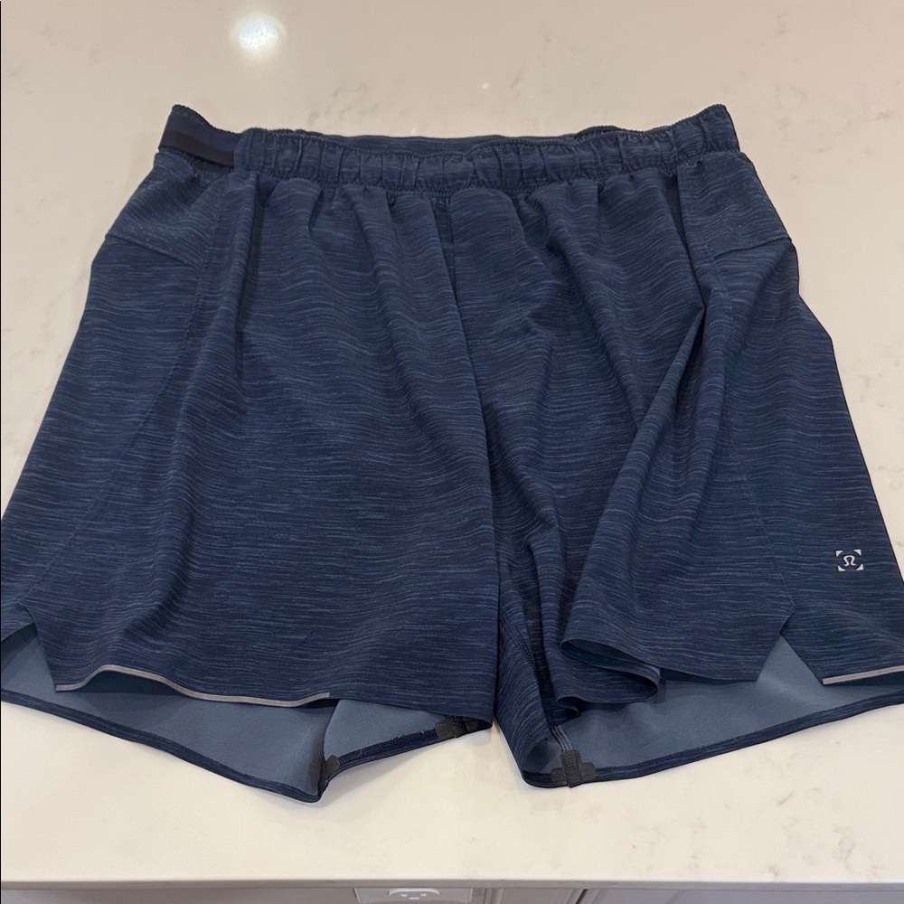 lululemon athletica Navy Surge Linerless 6” Athletic Shorts